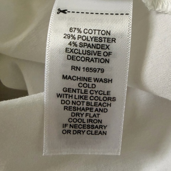 Cupio Roll Sleeve Asymmetrical Hem Tunic Size S in White - Picture 11 of 12